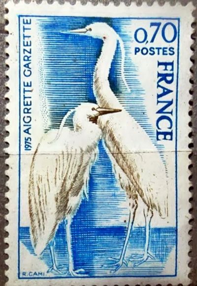 Лот: 12952826. Фото: 1. Марки Фауна. Франция. Малая белая... Марки