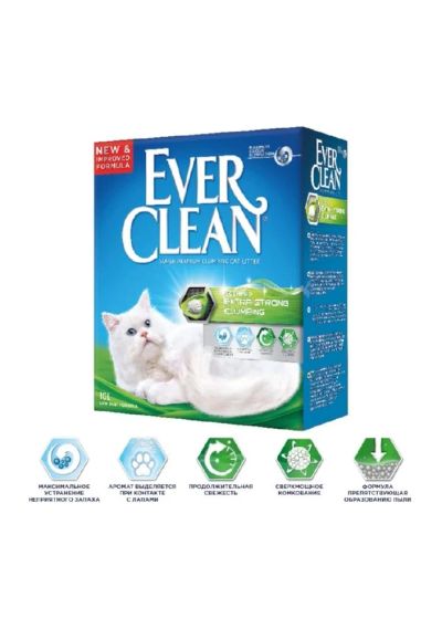 Лот: 4956013. Фото: 1. Наполнитель комкующийся Ever Clean... Миски, лотки, наполнители