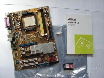 Лот: 479940. Фото: 1. Материнская плата ASUS M2N4-SLI... Материнские платы