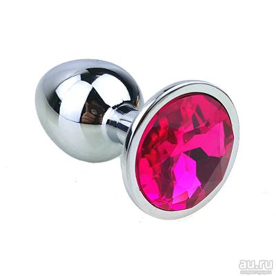 Лот: 8854968. Фото: 1. Анальная пробка кристалл красно-розовый. Игрушки