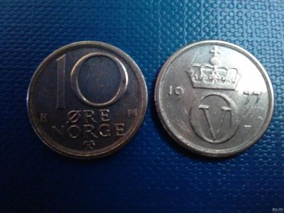 Лот: 13845536. Фото: 1. Монета Норвегии 10 Ore. Европа