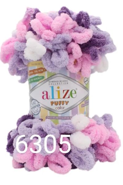 Лот: 21060540. Фото: 1. Пряжа Alize Puffy. Ткани, нитки, пряжа