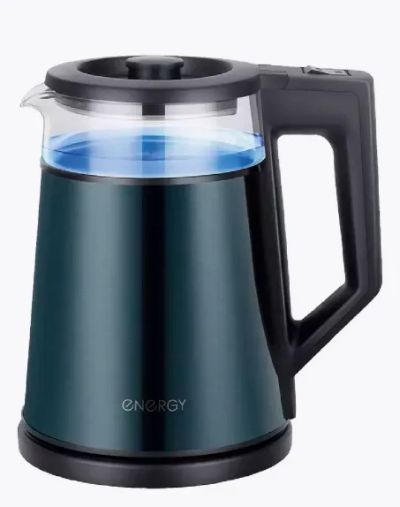Лот: 21727231. Фото: 1. Чайник Energy E-200 (1,2л), стекло... Чайники, кофемашины, кулеры