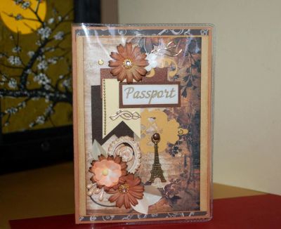 Лот: 4856374. Фото: 1. Обложка на заграничный паспорт. Скрапбукинг