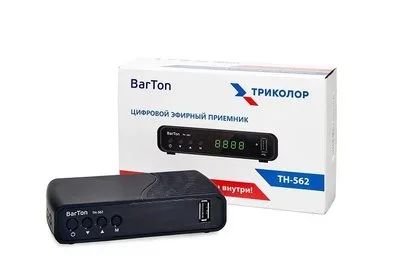 Лот: 16634061. Фото: 1. Цифровая Т2 приставка BarTon TH-562. Медиаплееры