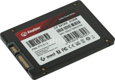 Лот: 19552770. Фото: 1. SSD накопитель KingSpec P3-512... SSD-накопители