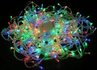 Лот: 4782775. Фото: 1. гирлянда 200 led цветных светодиодов... Гирлянды, шарики, новогодние аксессуары