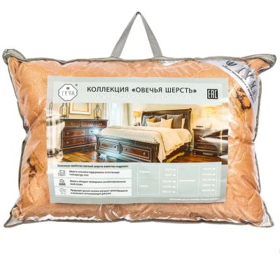 Лот: 24104752. Фото: 1. Подушка 50 х 70 см, Овечья шерсть... Одеяла, подушки