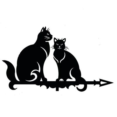 Лот: 7623329. Фото: 1. Флюгер "Коты". Другое (ручная работа)