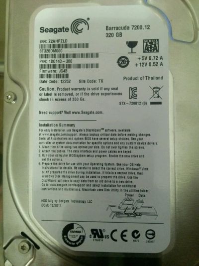 Лот: 8380098. Фото: 1. Жесткий диск Seagate 320Gb. Жёсткие диски (HDD)