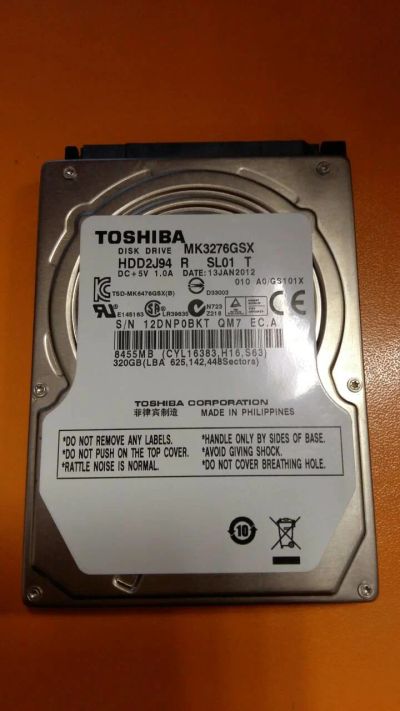 Лот: 11590839. Фото: 1. Б/У жесткий диск HDD для ноутбука... Жёсткие диски (HDD)