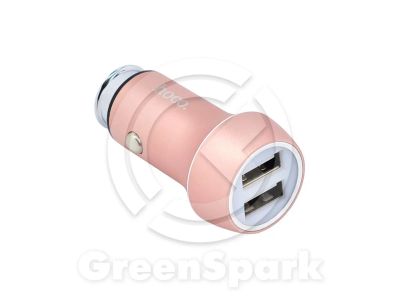 Лот: 13960445. Фото: 1. АЗУ HOCO Z7 (2-USB/5V/2.4A) (розовое... Зарядные устройства, блоки питания, адаптеры сетевые для смартфонов