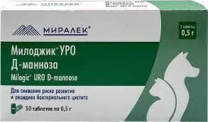 Лот: 20771545. Фото: 1. Милоджик УРО с Д-маннозой, упаковка... Лекарства для животных, ветеринарные препараты