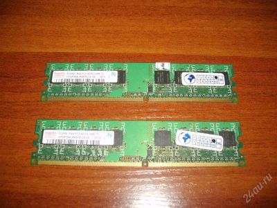 Лот: 2447095. Фото: 1. 2 планки Hynix DDR2 по 512Mb PC4200... Оперативная память