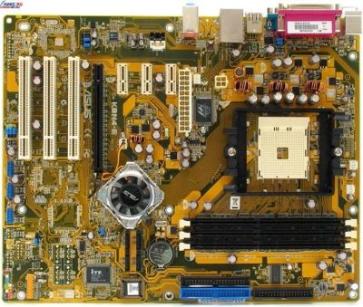 Лот: 776630. Фото: 1. Asus k8n4-e Socket 754 Неисправна... Материнские платы