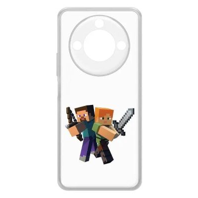 Лот: 25086561. Фото: 1. Чехол Krutoff Clear Case Minecraft... Чехлы, бамперы