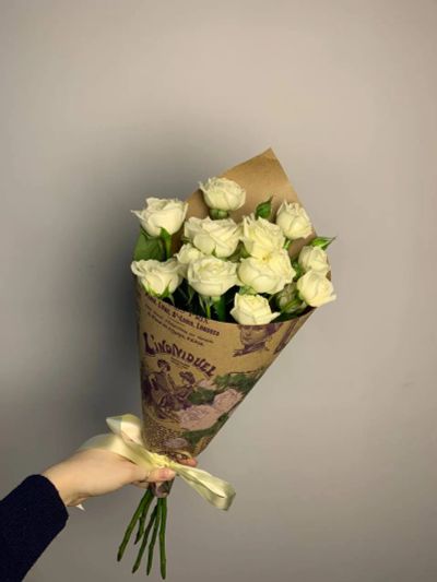 Лот: 25801849. Фото: 1. 5. Букет - комплимент из кустовых... Свежие цветы