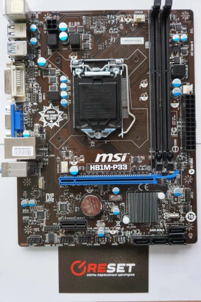 Лот: 7030043. Фото: 1. 1150 Сокет MSI H81M-P33 б\у (001051... Материнские платы