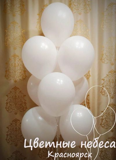 Лот: 3958367. Фото: 1. Белый гелиевый шарик (оттенок... Воздушные шары