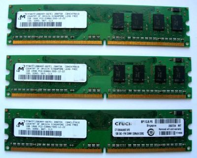 Лот: 7660943. Фото: 1. Оперативная память 1gb ddr2 Micron... Оперативная память