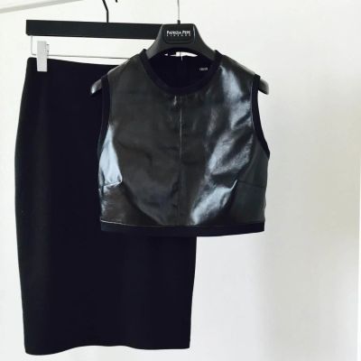 Лот: 8021803. Фото: 1. комплект ASOS трикотаж+кожа... Платья