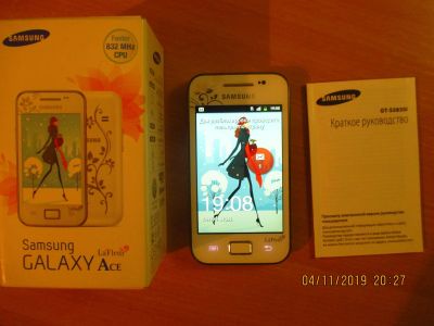 Лот: 14946426. Фото: 1. Смартфон Samsung Galaxy Ace LaFleur. Смартфоны