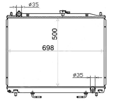 Лот: 4899743. Фото: 1. Радиатор mitsubishi pajero 6g72... Двигатель и элементы двигателя