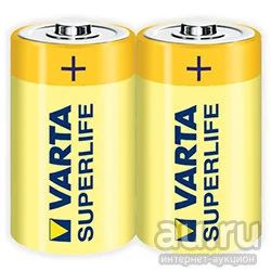 Лот: 8037289. Фото: 1. Батарейка VARTA Super Life R14... Батарейки, аккумуляторы, элементы питания