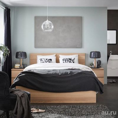 Лот: 15465541. Фото: 1. Кровать ikea МАЛЬМ. Кровати