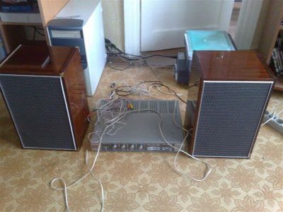 Лот: 2213505. Фото: 1. Усилитель ВЕГА У-120 + акустическая... Активные акустические системы