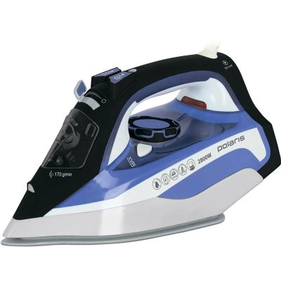 Лот: 12882118. Фото: 1. Утюг POLARIS PIR 2888K Белый Синий. Утюги, парогенераторы, отпариватели