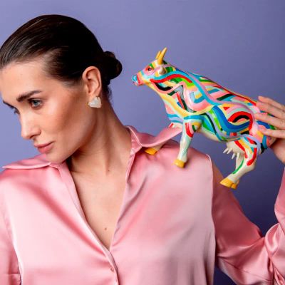 Лот: 25243473. Фото: 1. Коллекционная корова CowParade... Фигурки, статуэтки