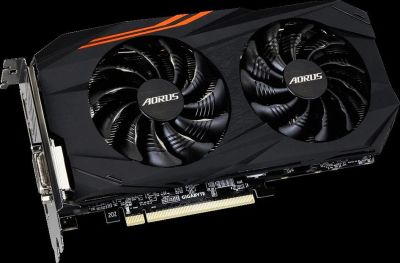 Лот: 10746623. Фото: 1. Gigabyte Aorus rx 570 4 gb. Видеокарты