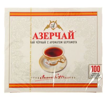 Лот: 13722994. Фото: 1. Чай Азерчай (пак) с Бергамотом... Чай, кофе, какао