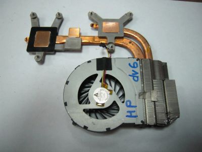 Лот: 7305904. Фото: 1. Кулер для ноутбука HP dv6, радиатор... Системы охлаждения