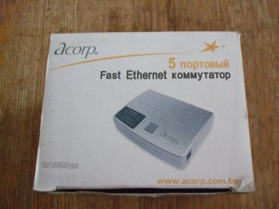 Лот: 7543261. Фото: 1. Acorp Fast Eternet коммутатор. Коммутаторы