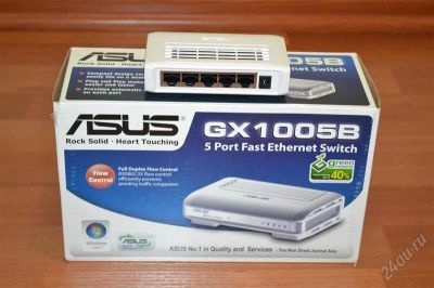 Лот: 1302705. Фото: 1. Switch (Свич) на 5 портов Asus... Маршрутизаторы (роутеры)