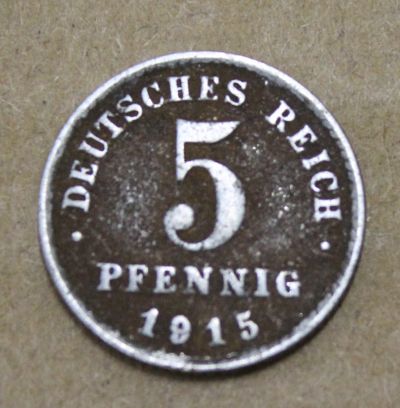 Лот: 23228051. Фото: 1. Германия 5 пфеннигов 1915 года... Германия и Австрия