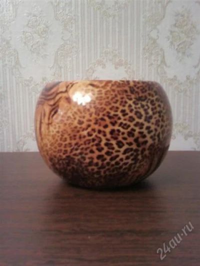 Лот: 1347482. Фото: 1. Горшок тигровый 1 (Польша, новый... Кашпо, горшки, вазоны для цветов