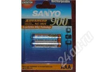 Лот: 265913. Фото: 1. 2 аккумулятора Sanyo HR-4U 900... Батарейки, аккумуляторы, элементы питания