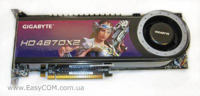 Лот: 8110671. Фото: 1. Gigabyte Radeon HD 4870X2 2048Mb... Видеокарты