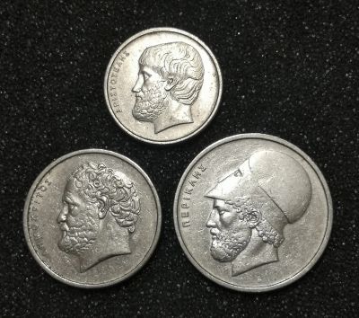 Лот: 22562304. Фото: 1. Лот монет Греции 1976 года. Европа