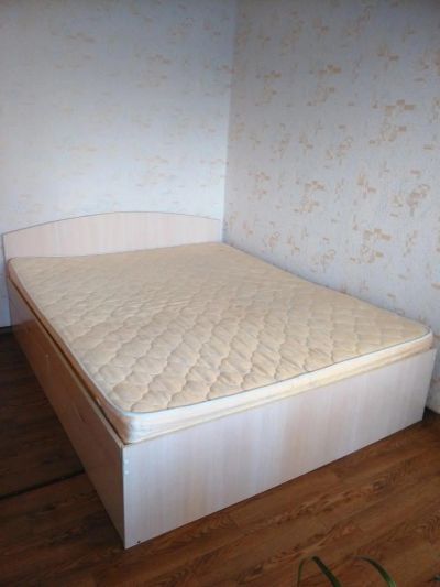 Лот: 6843700. Фото: 1. Кровать двухспальная (дуб белёный... Кровати