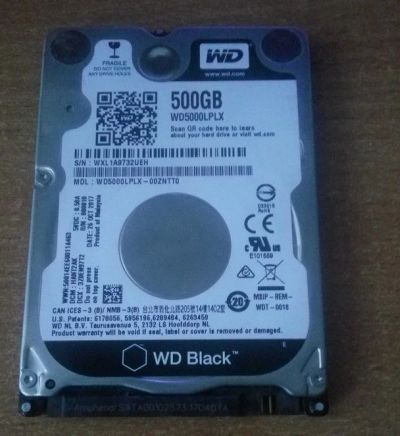 Лот: 12878654. Фото: 1. WD 500gb black. Жёсткие диски (HDD)