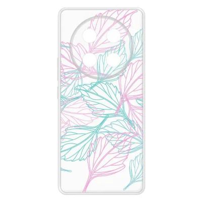 Лот: 25086665. Фото: 1. Чехол Krutoff Clear Case "Листья... Чехлы, бамперы