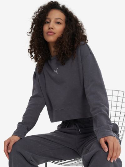 Лот: 23574985. Фото: 1. Свитшот женский PUMA, Серый. Другое (спортивная одежда)