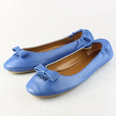 Лот: 3777405. Фото: 1. синие балетки Fendi. Балетки