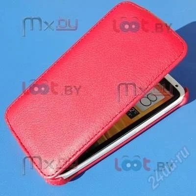 Лот: 2228465. Фото: 1. Чехол Книжка HTC One X Красный... Чехлы, бамперы