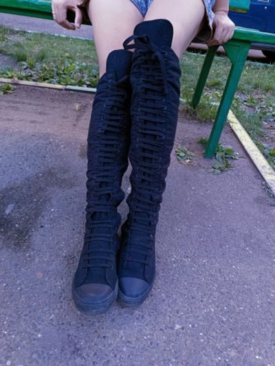 Лот: 20818563. Фото: 1. Высокие кеды ботфорты. Кеды, кроссовки, слипоны