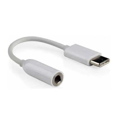 Лот: 11216941. Фото: 1. Переходник Type C - AUX 3,5 (белый... Дата-кабели, переходники